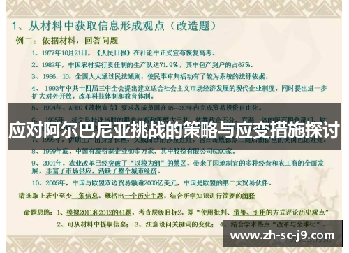应对阿尔巴尼亚挑战的策略与应变措施探讨