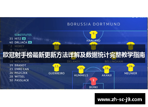 欧冠射手榜最新更新方法详解及数据统计完整教学指南
